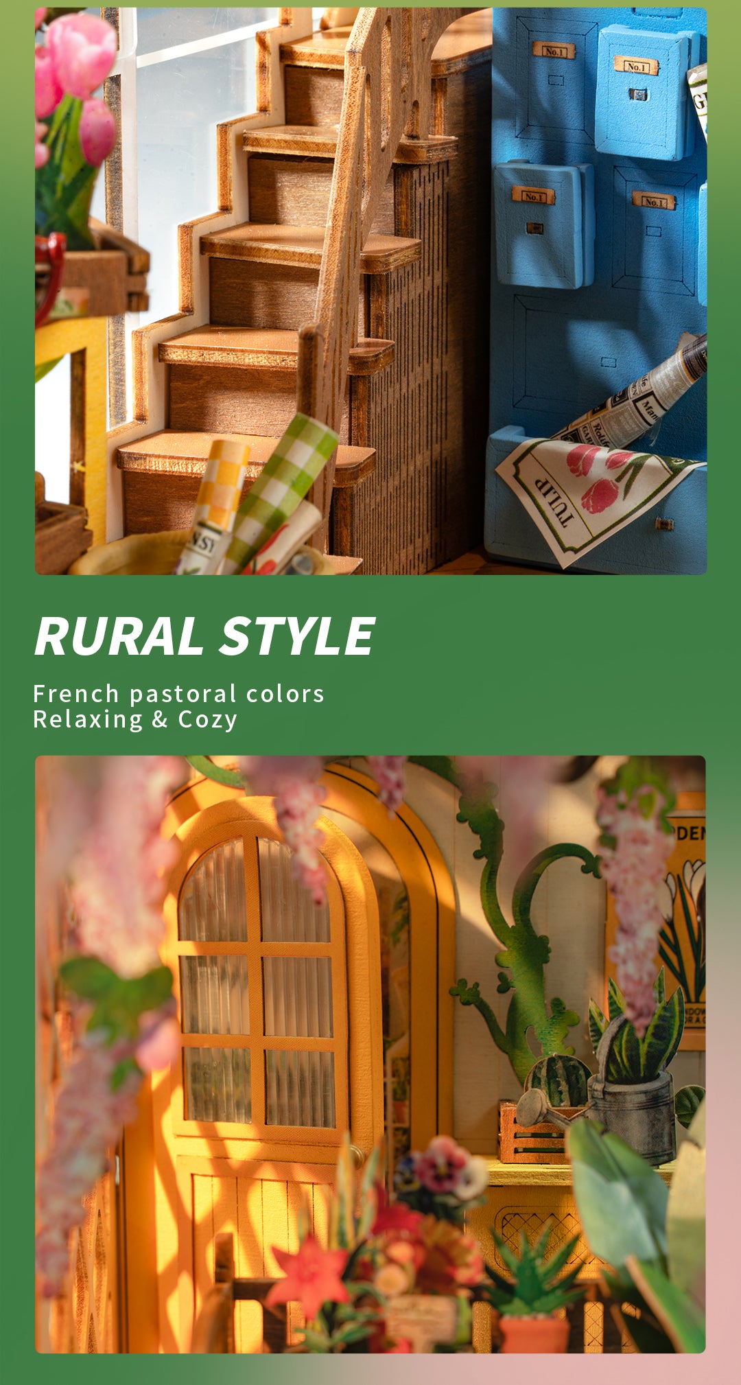 Book Nook Shelf Insert - Holiday Garden House | Rolife