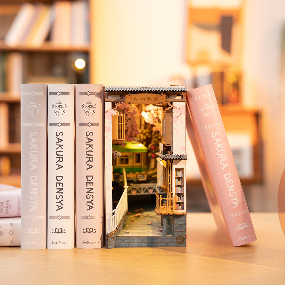 Book Nook Shelf Insert - Sakura Densya | Rolife
