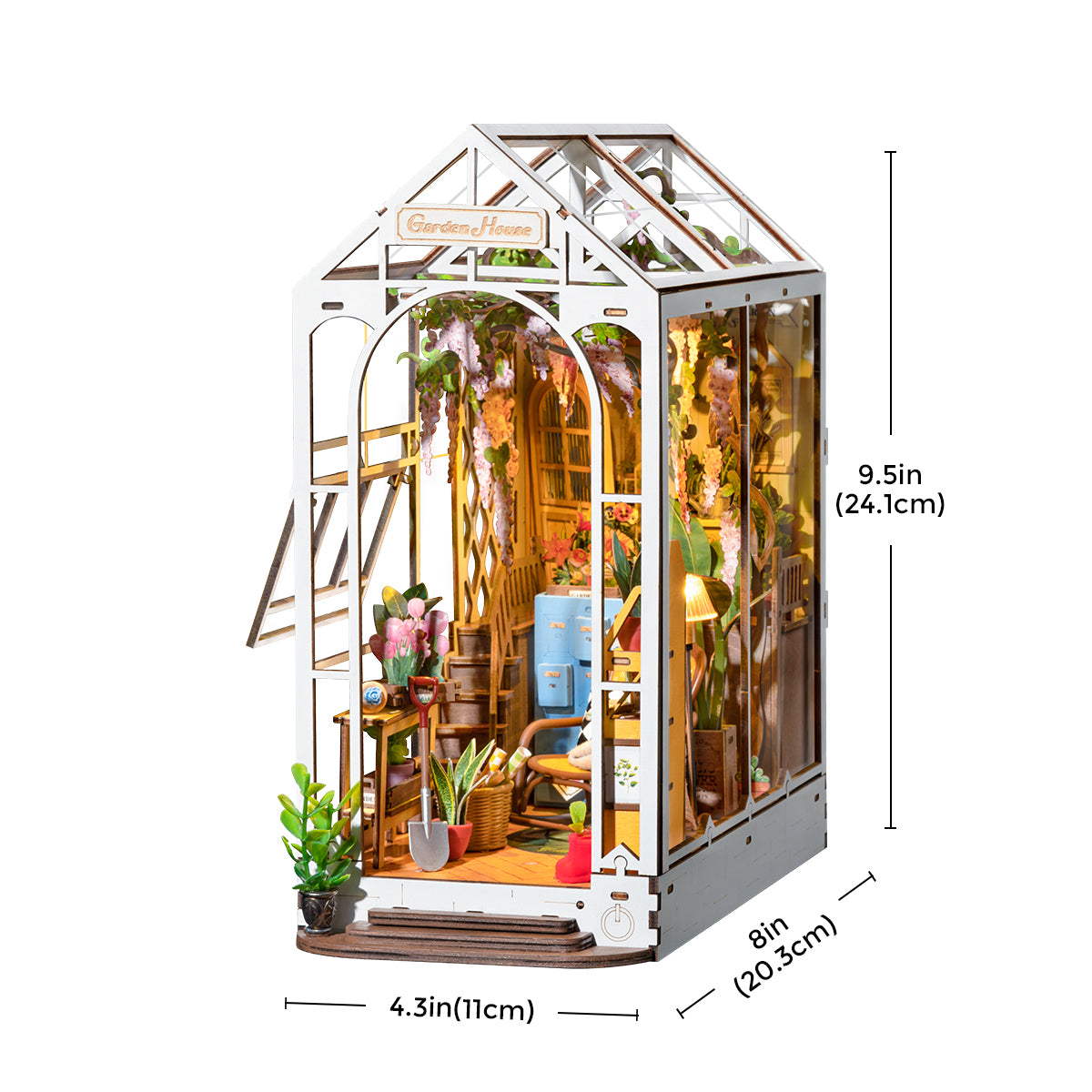 Book Nook Shelf Insert - Holiday Garden House | Rolife