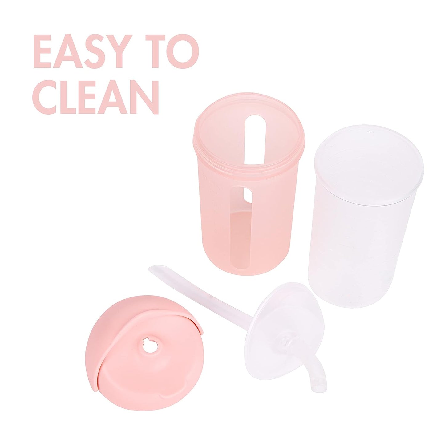 SWIG Water Bottle with Silicone Straw - Blush | Boon