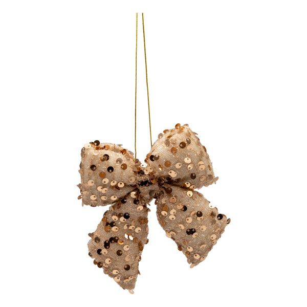 Champagne Sequined Bow