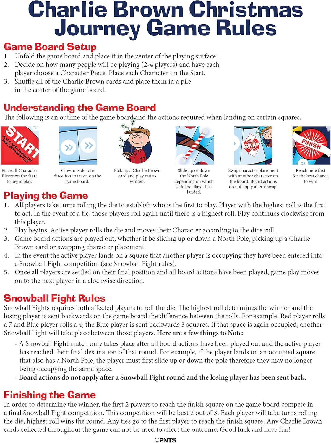 Charlie Brown Christmas Journey Board Game