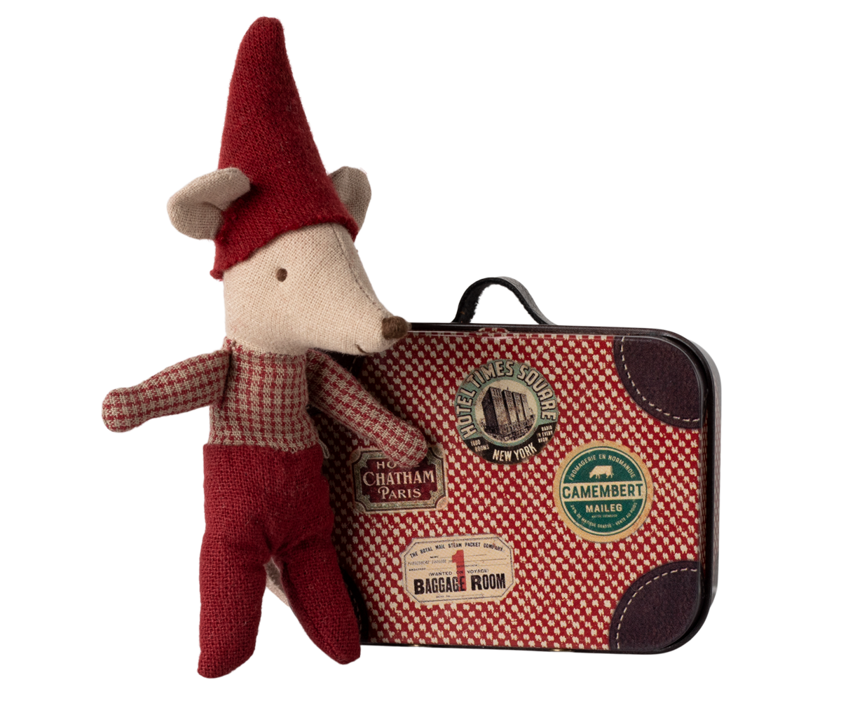 Christmas mouse, Baby in suitcase | Maileg