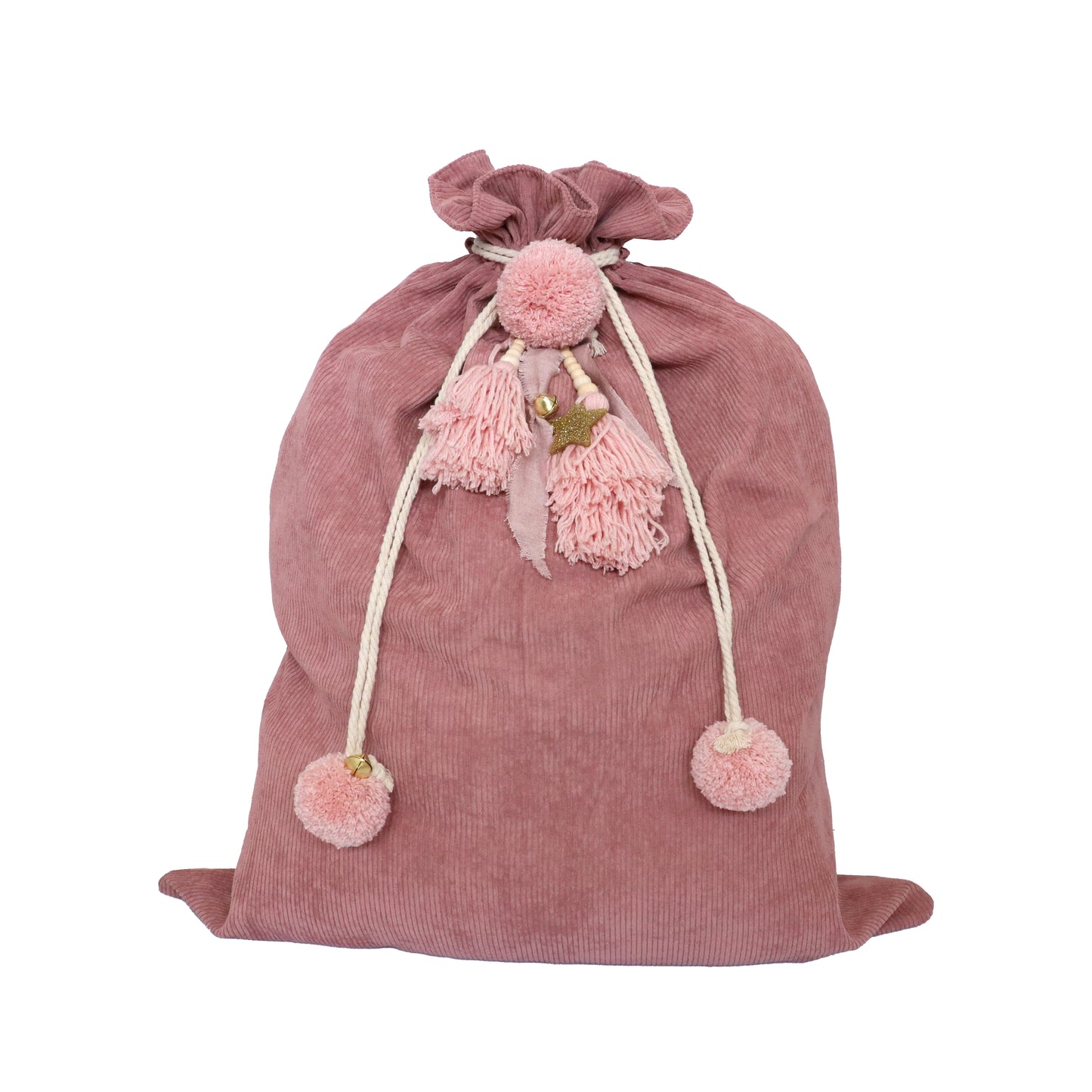 Dusty Rose Corduroy Santa Sack