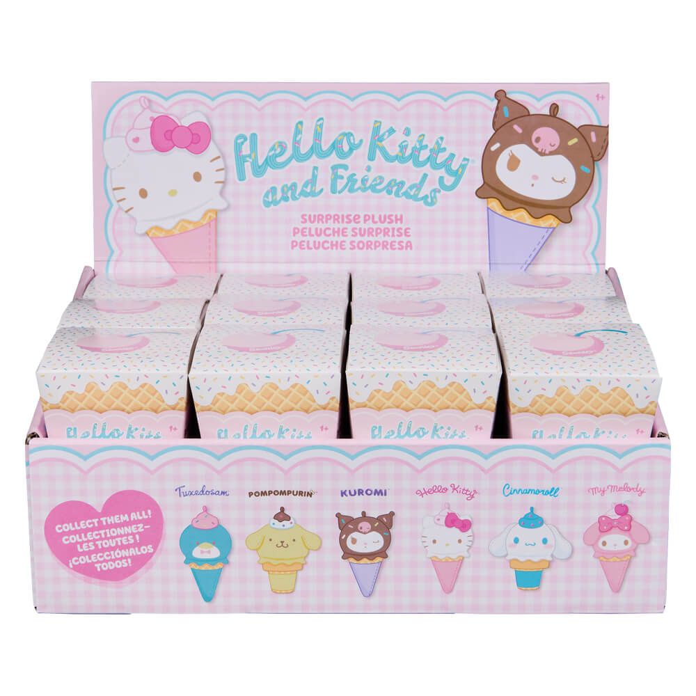 Hello Kitty & Friends Surprise Ice Cream Plush Keychain | Blind Box