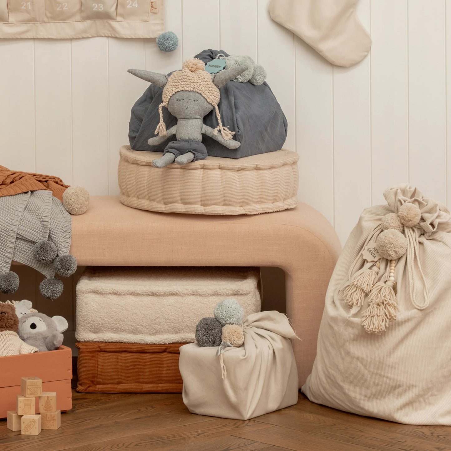 Vanilla Corduroy Santa Sack