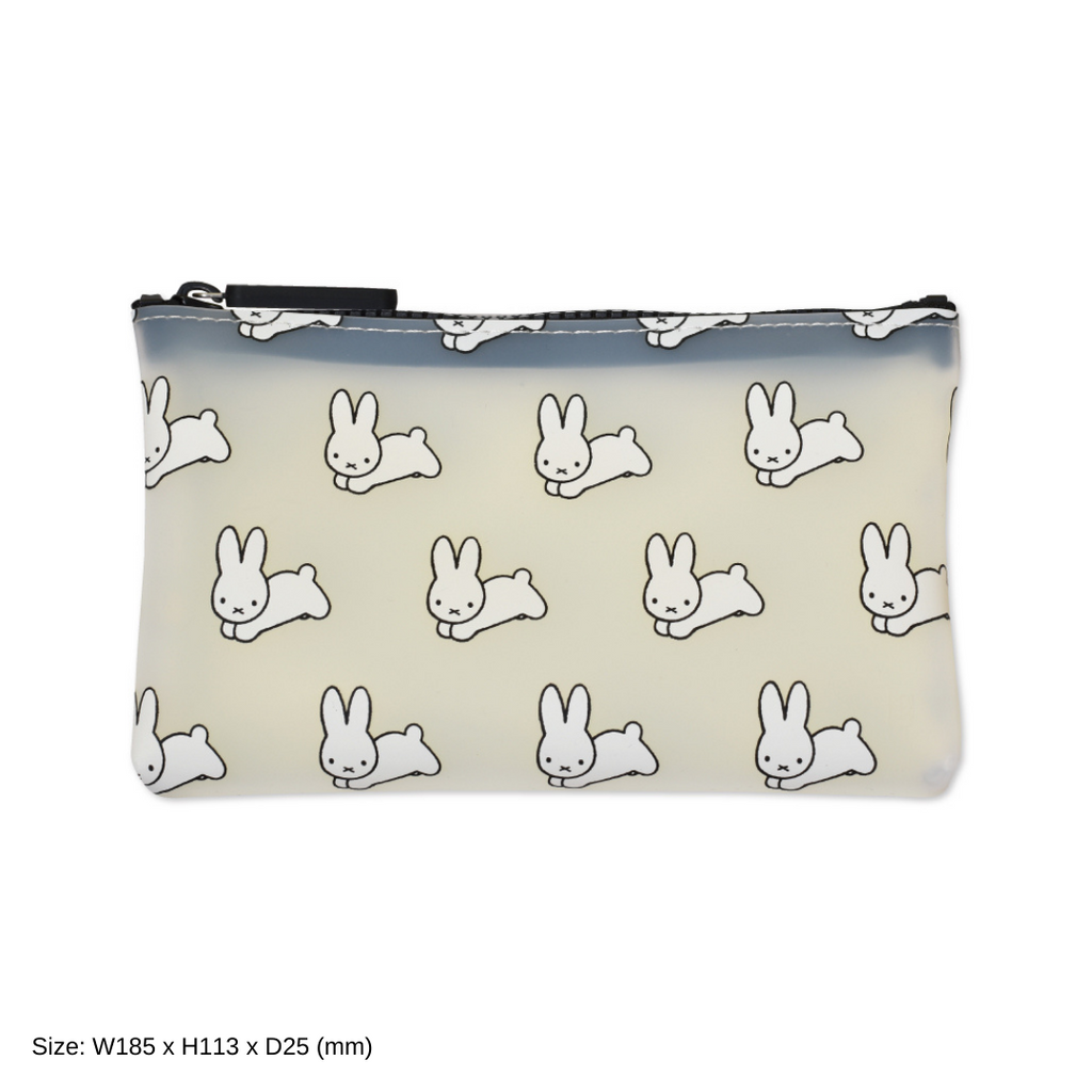Large Dick Bruna Clear White Zipper Pouch | Miffy