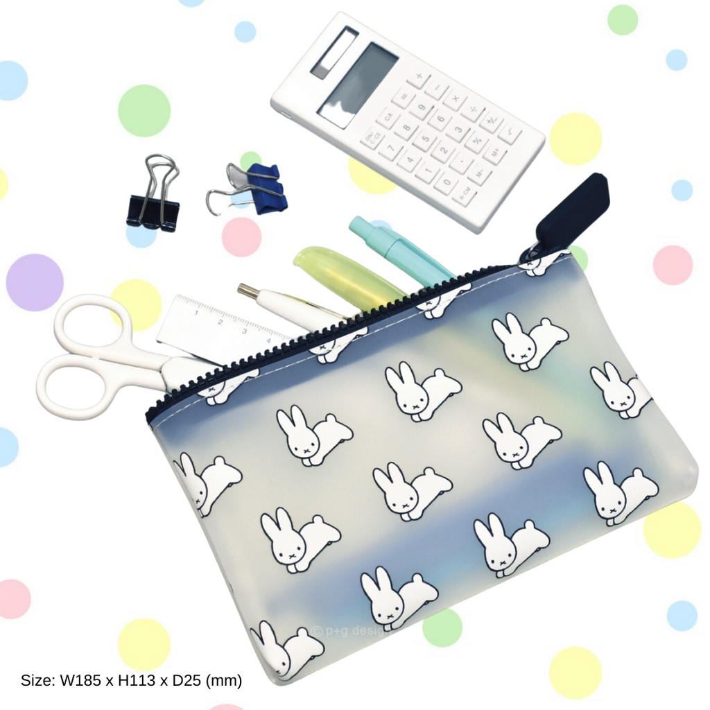 Large Dick Bruna Clear White Zipper Pouch | Miffy
