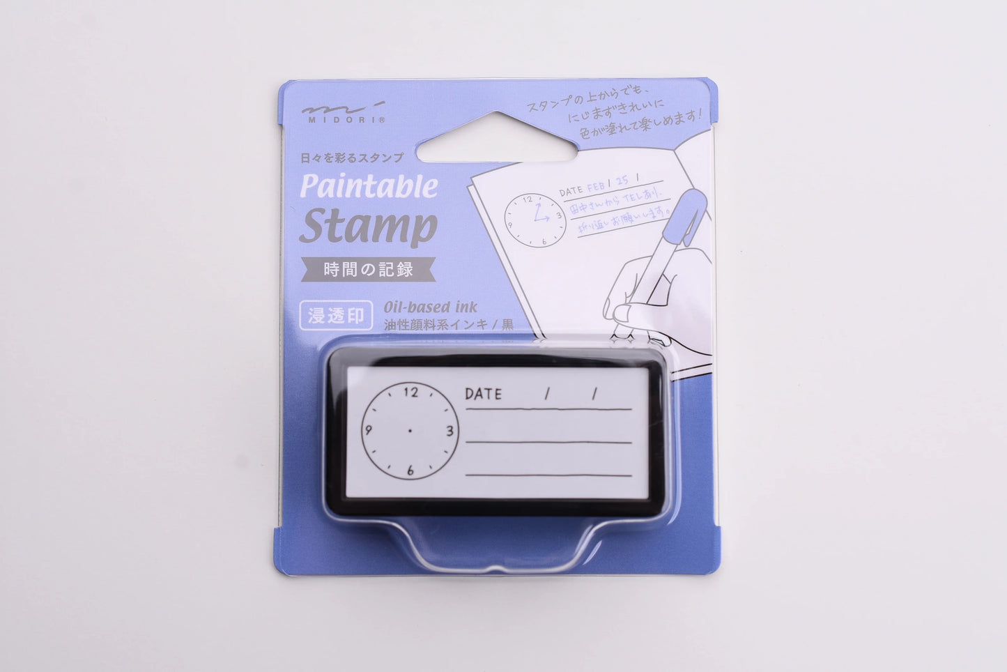 Midori Paintable Half-Stamp - Clock