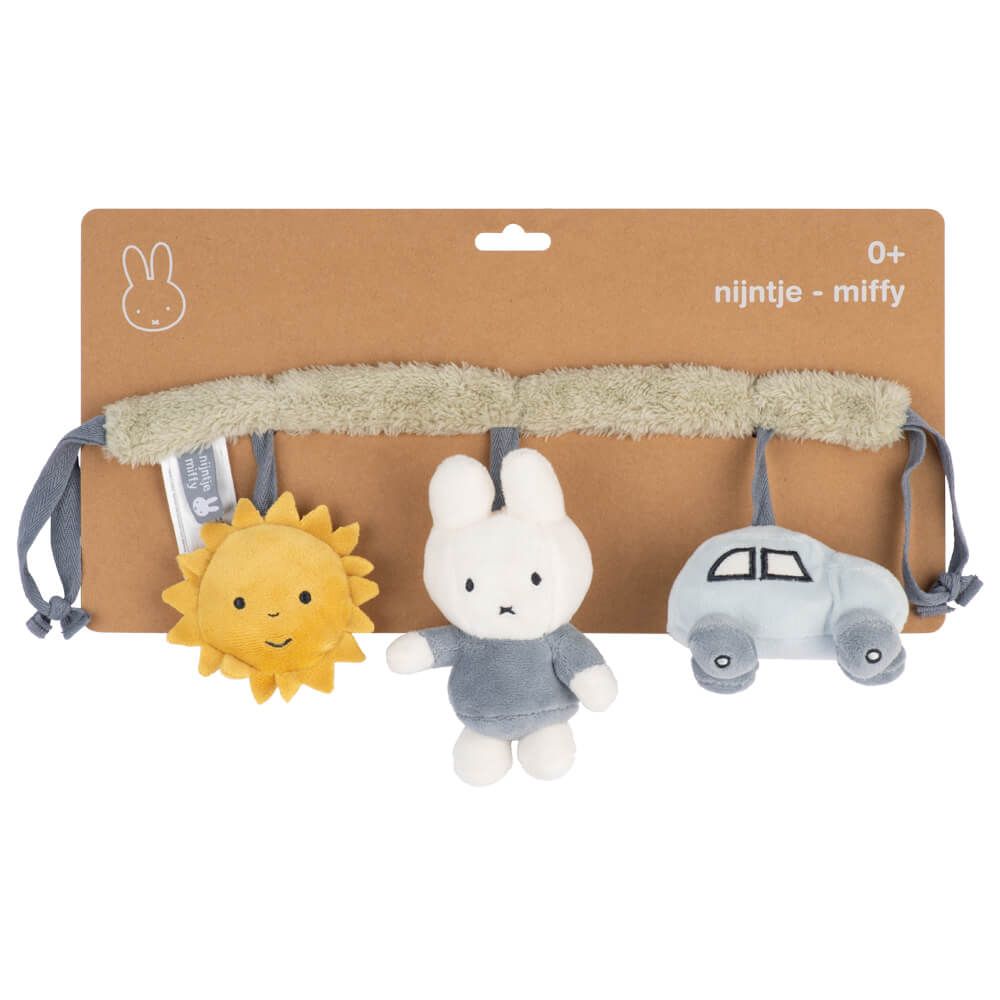 Miffy Fluffy Car Seat Toy Blue / Green