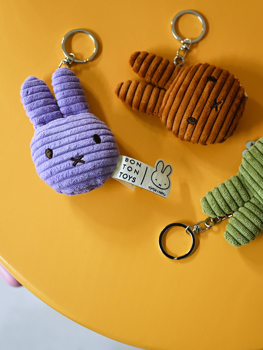 Flat Keychain Eco Corduroy Lilac | Miffy