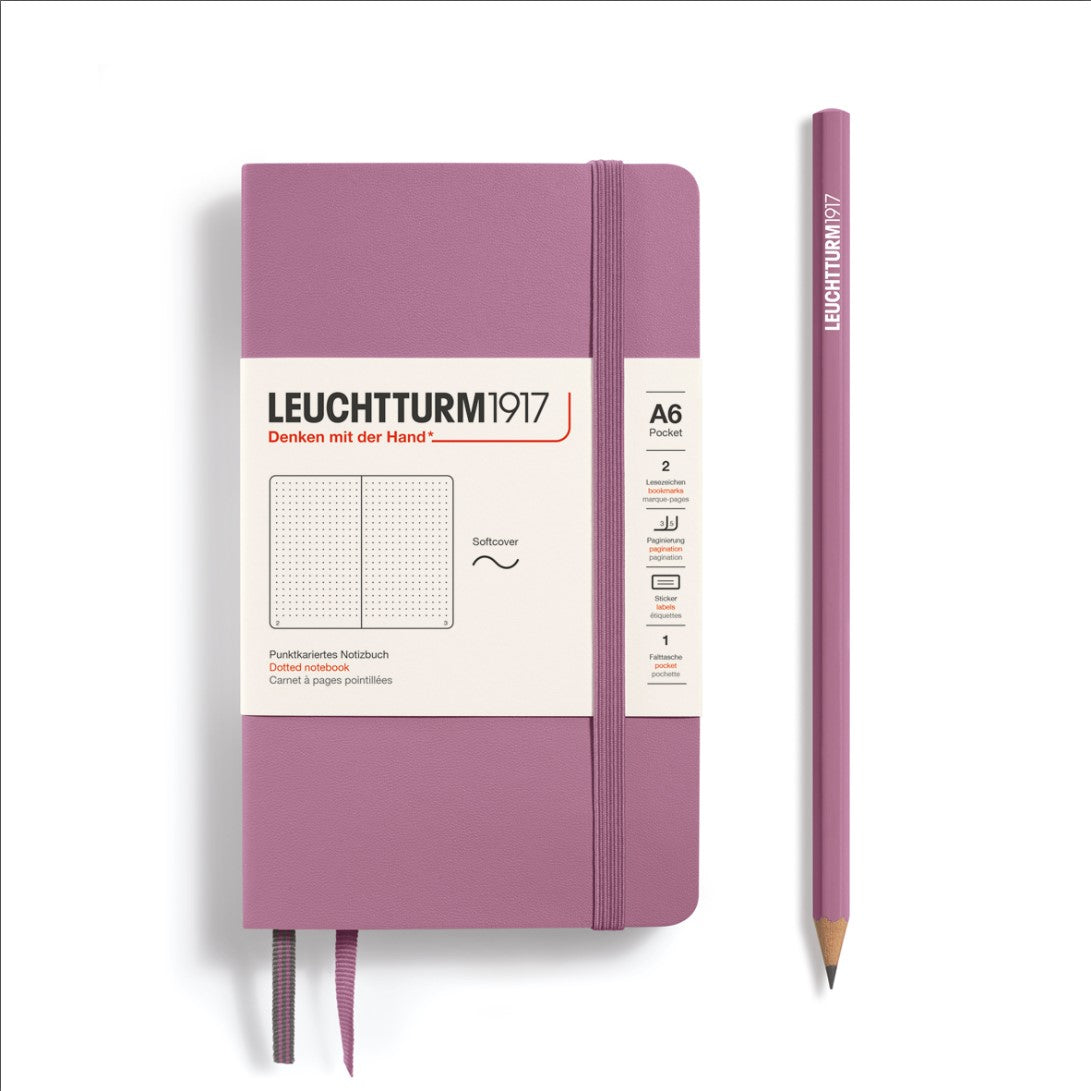 Notebook Pocket (A6) Dusty Rose, Dotted | Leuchtturm
