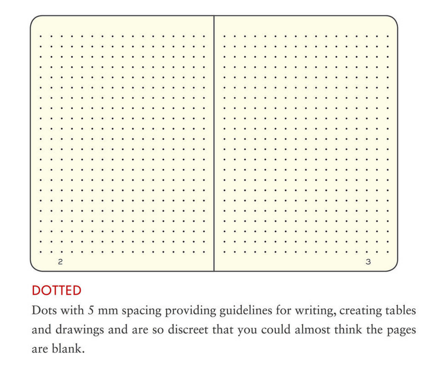 Notebook Hardcover, A5, Dotted, Light Grey 251 pages