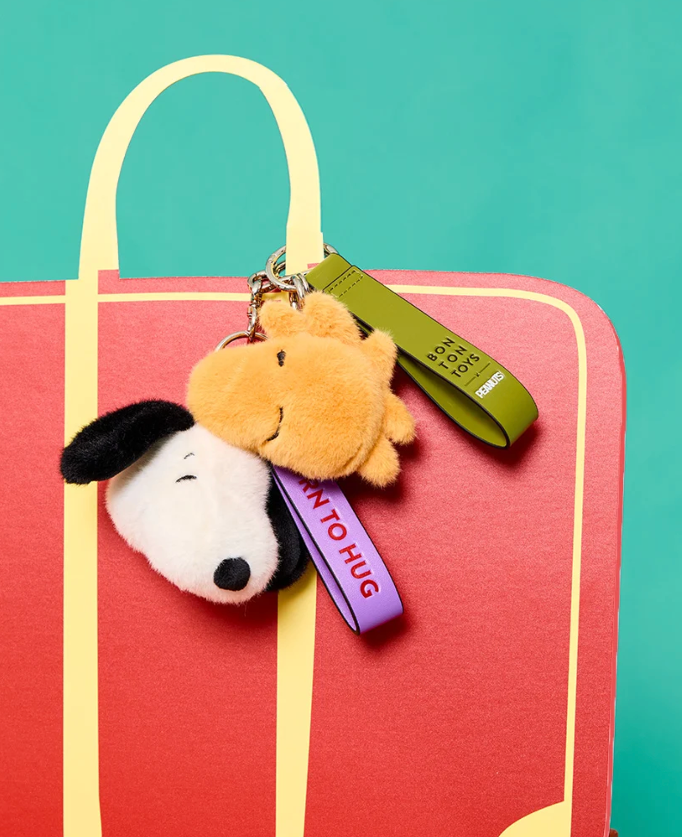Snoopy ECO Fuzzy Cream Bag Charm - 8 cm