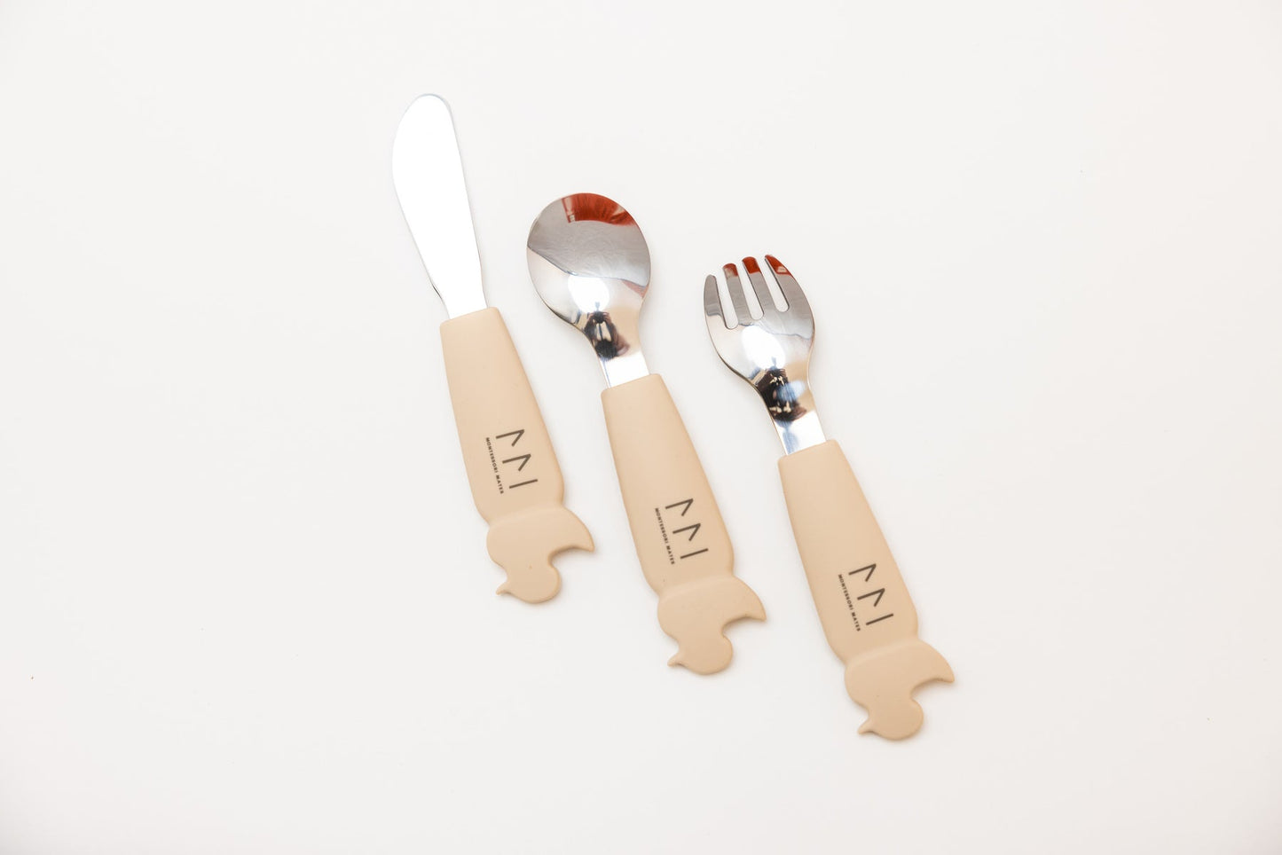 Soft Grip Toddler Cutlery Set - Spoon + Fork + Knife | Montessori Mates