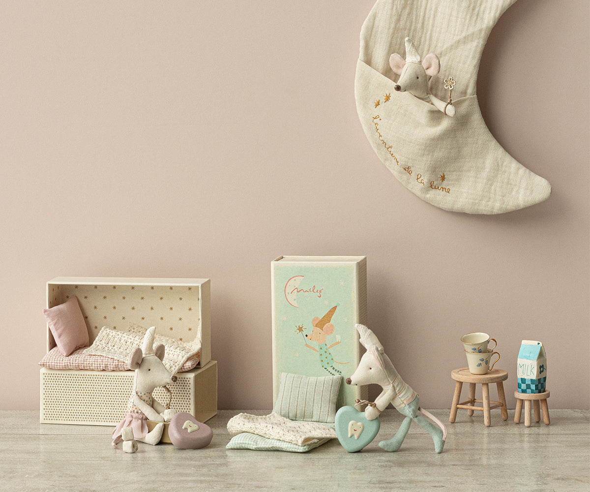 Tooth Fairy Mouse, Little Sister in Match Box | Maileg