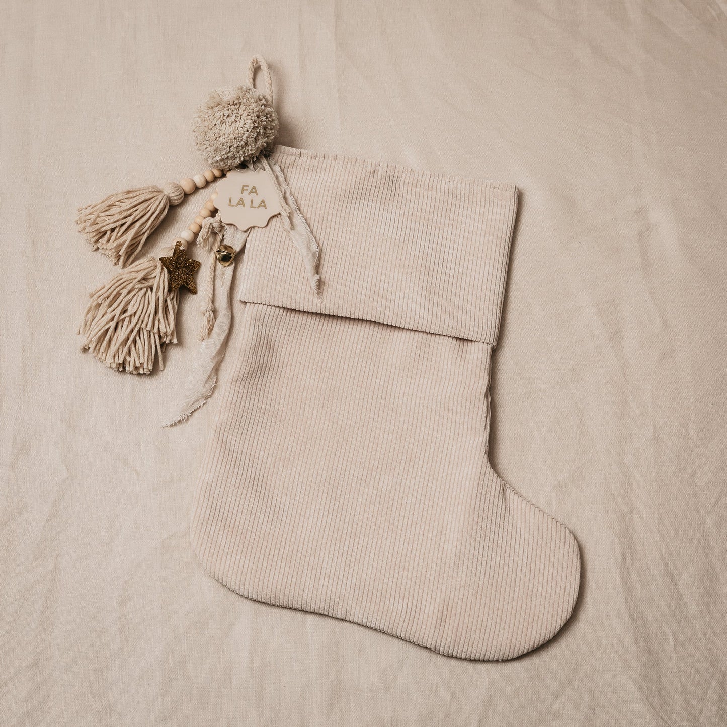 Vanilla Corduroy Stocking