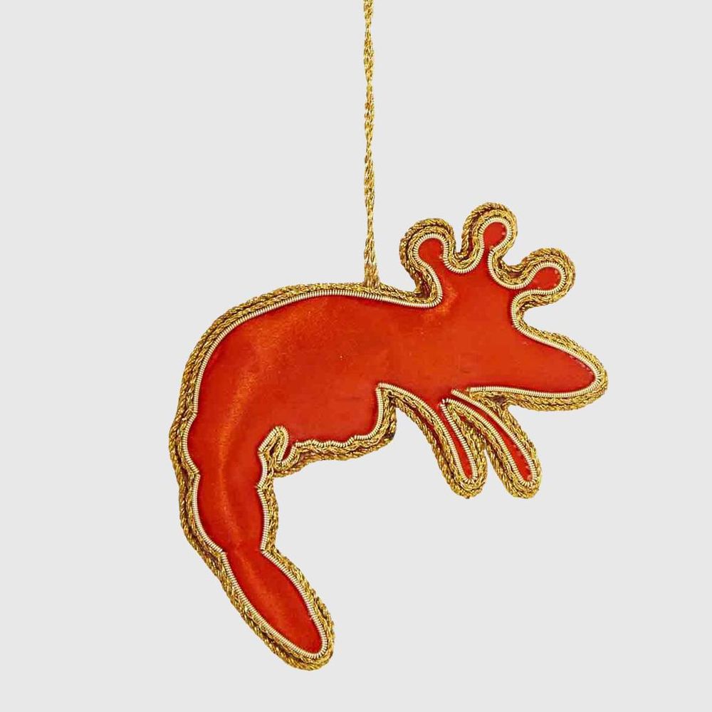 King Prawn Sequin Tree Decoration | Florabelle