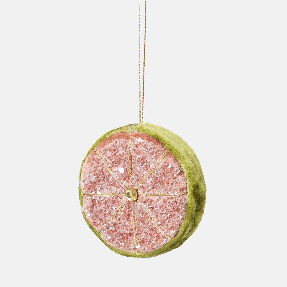 Palermo Beaded Lemon Slice Pink & Olive | Florabelle
