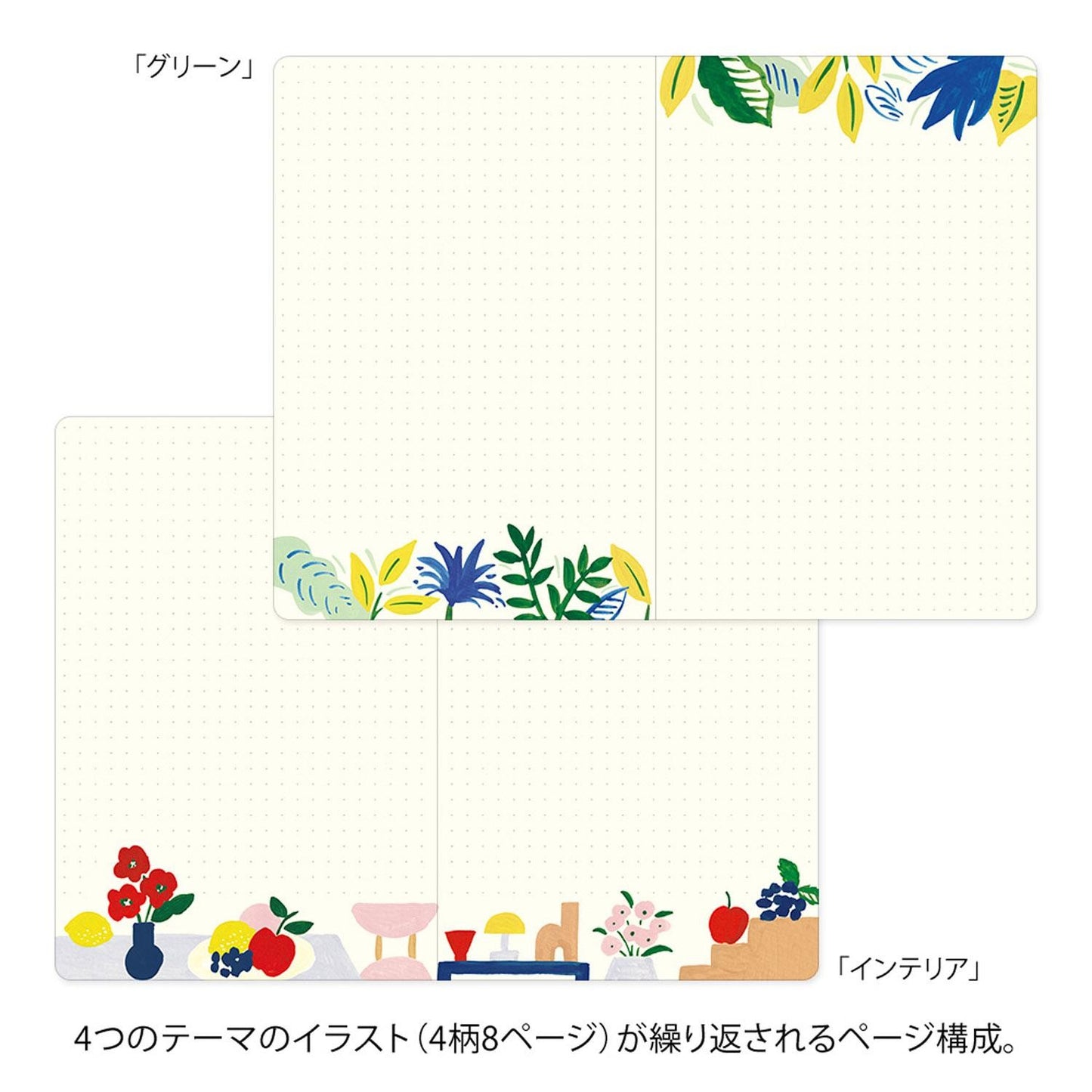Yuru Log Notebook B6 Motif Textile | Midori