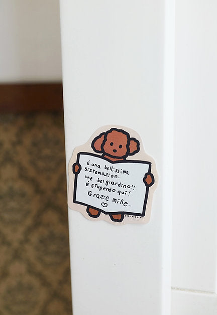 Brown Poodle Sticky Notes