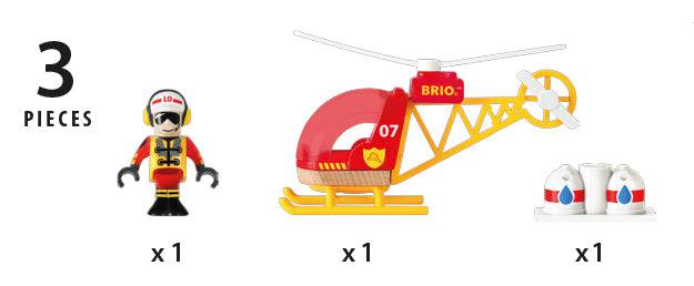 Firefighter Helicopter 3 pieces | Brio
