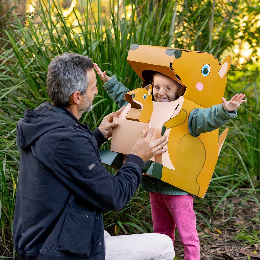 MIla the Kangaroo - 3D Reusable Cardboard Costume