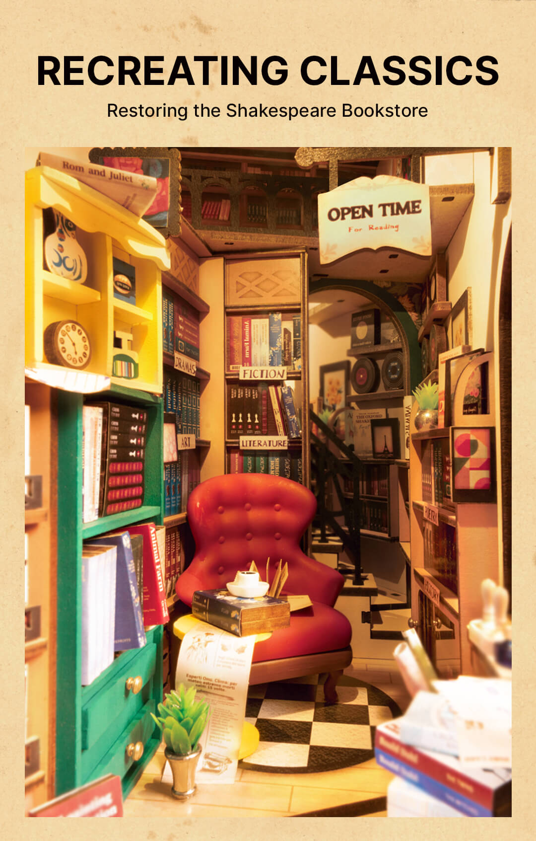 Book Nook Shelf Insert - Bookstore | Rolife