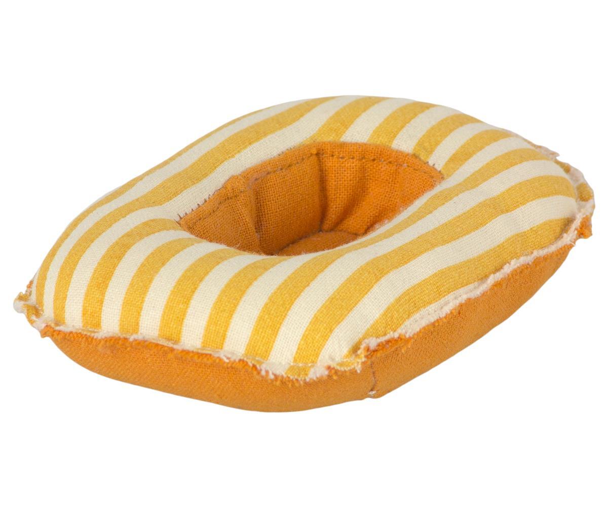 Rubber Boat Small Mouse Yellow Stripe | Maileg