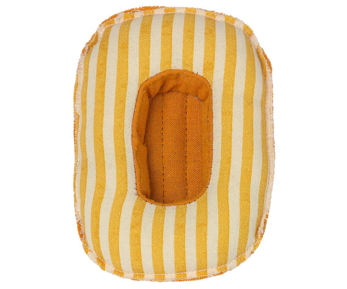 Rubber Boat Small Mouse Yellow Stripe | Maileg