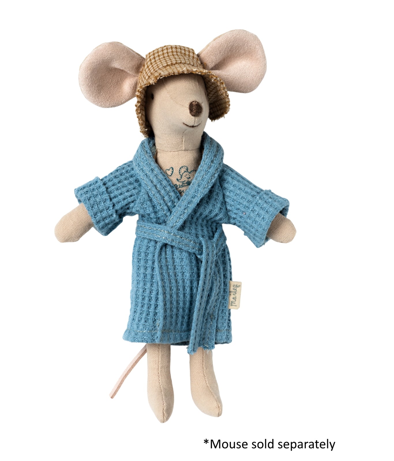 Bathrobe Mouse Dusty Blue Cabine De Plage | Maileg