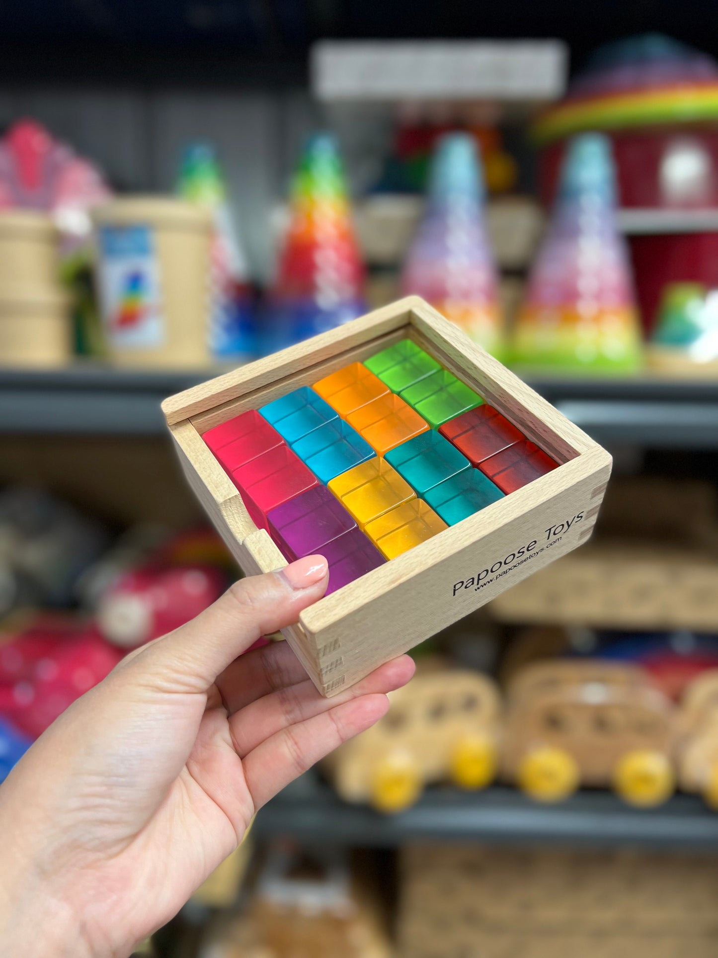 Bright Lucite Cubes 16pcs