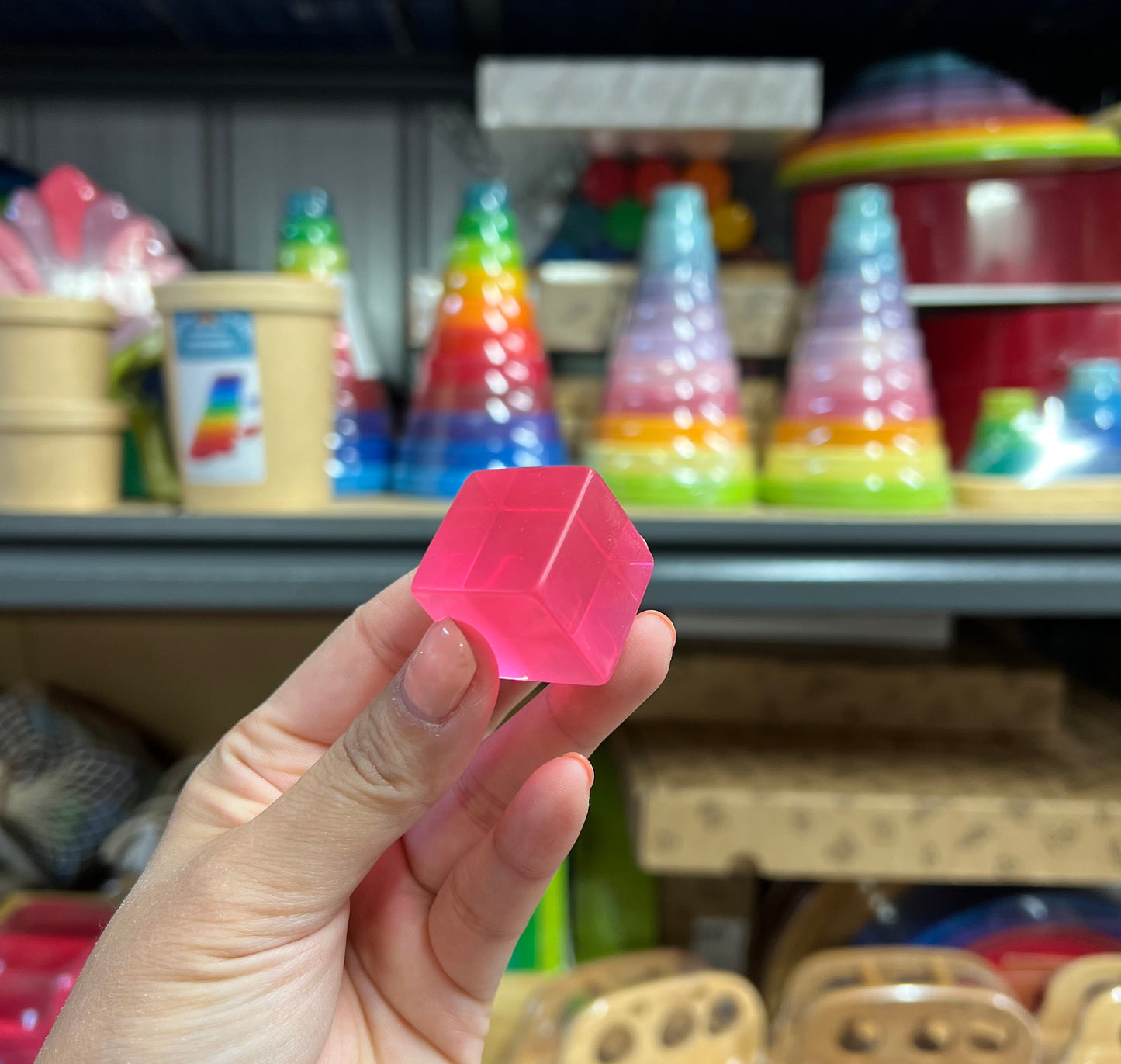 Bright Lucite Cubes 16pcs