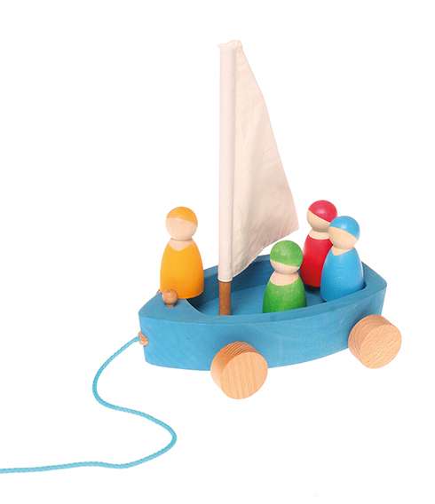 Grimm s Large Land Yacht with Sailor Afterpay Toy Store Australia Tiny Paper Co