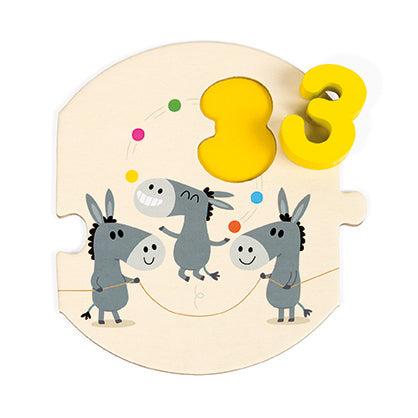 Learn To Count Puzzle with Wooden Numbers