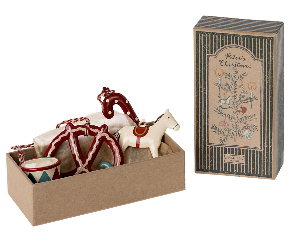Metal Christmas Ornaments | Peters Set | Maileg