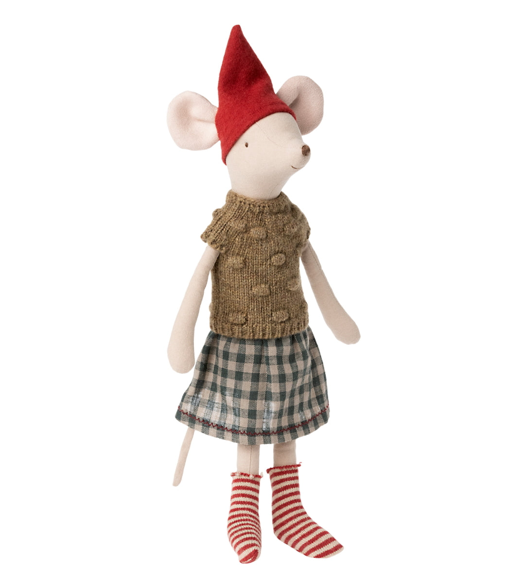 Christmas Mouse Girl Medium 37cm | Maileg