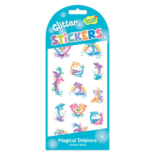 Magic Dolphins Glitter Stickers