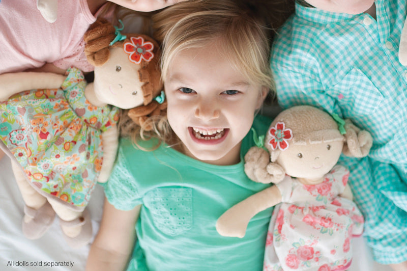 Scarlet Flower Kid Doll with Beige Hair