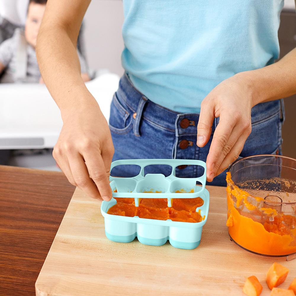 Easy Fill Freezer Tray Teal and Grey