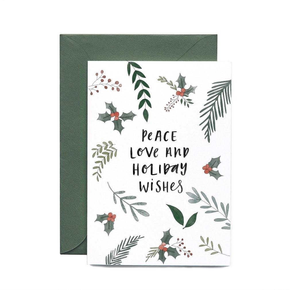 Christmas Cards - Peace Love-Greeting Cards-In The Daylight-Tiny Paper Co-Afterpay-Australia-Toy-Store
