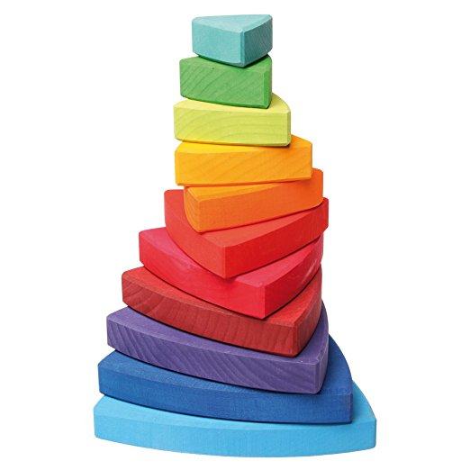 Grimm's Stacking Tower Triangular-Toys-Grimms-Tiny Paper Co-Afterpay-Australia-Toy-Store