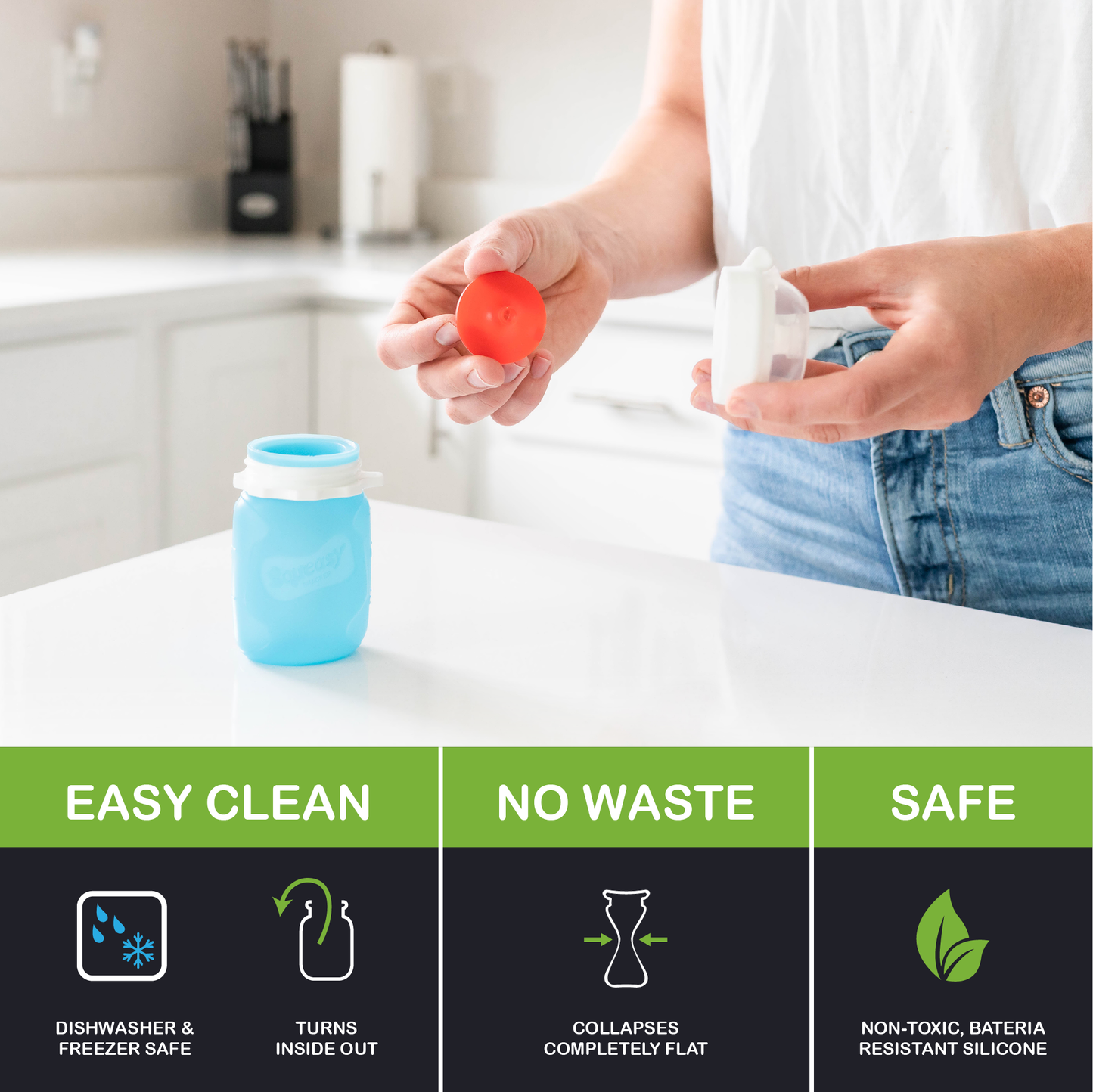 Squeasy Snacker Silicone Food Pouch (Medium/180ml)