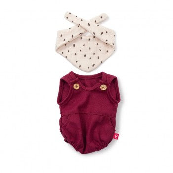 Doll Clothes Sand Romper and Bib Set 38cm