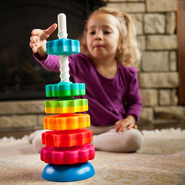 Spin Again Rainbow Stacker-Toys-Fat Brain Toys-Tiny Paper Co-Afterpay-Australia-Toy-Store