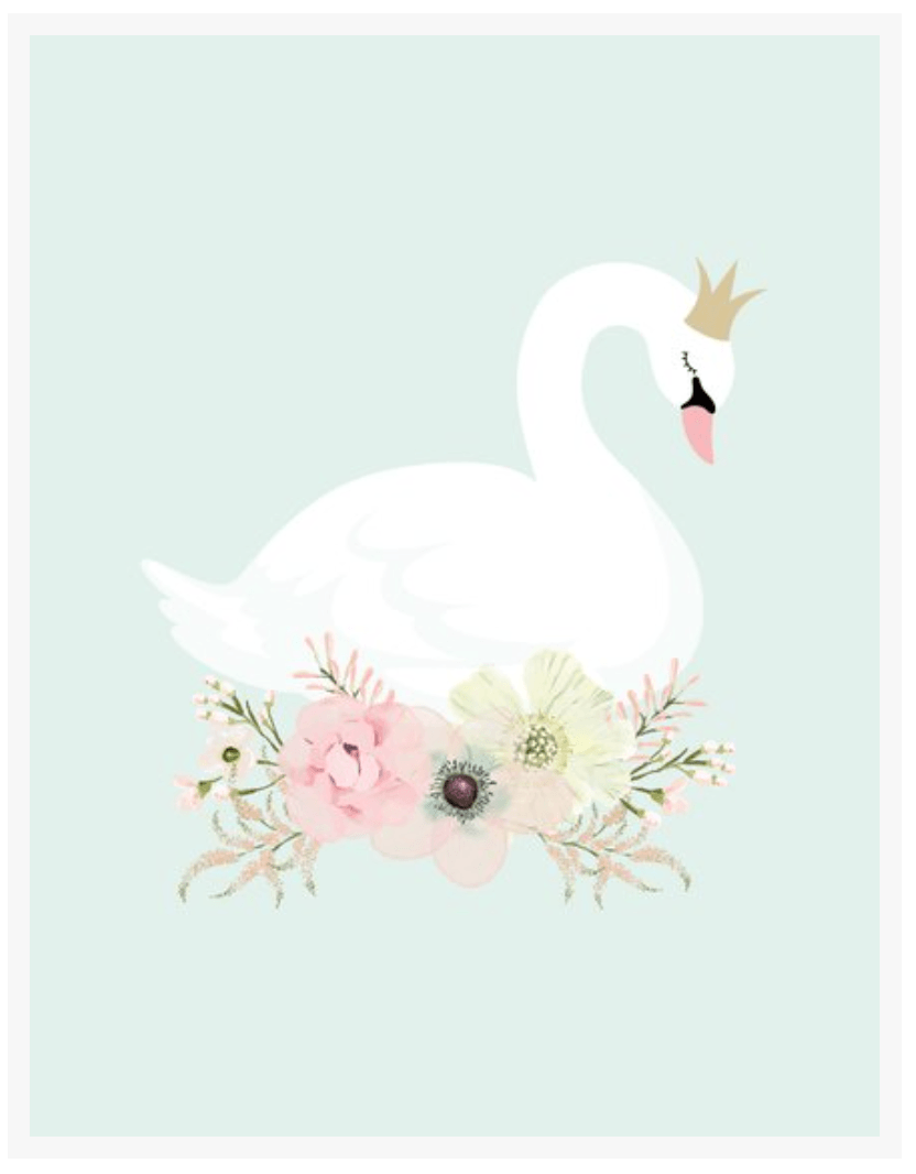 Swan Princess Mint and Pink-Decor-Ginger Monkey-Tiny Paper Co-Afterpay-Australia-Toy-Store