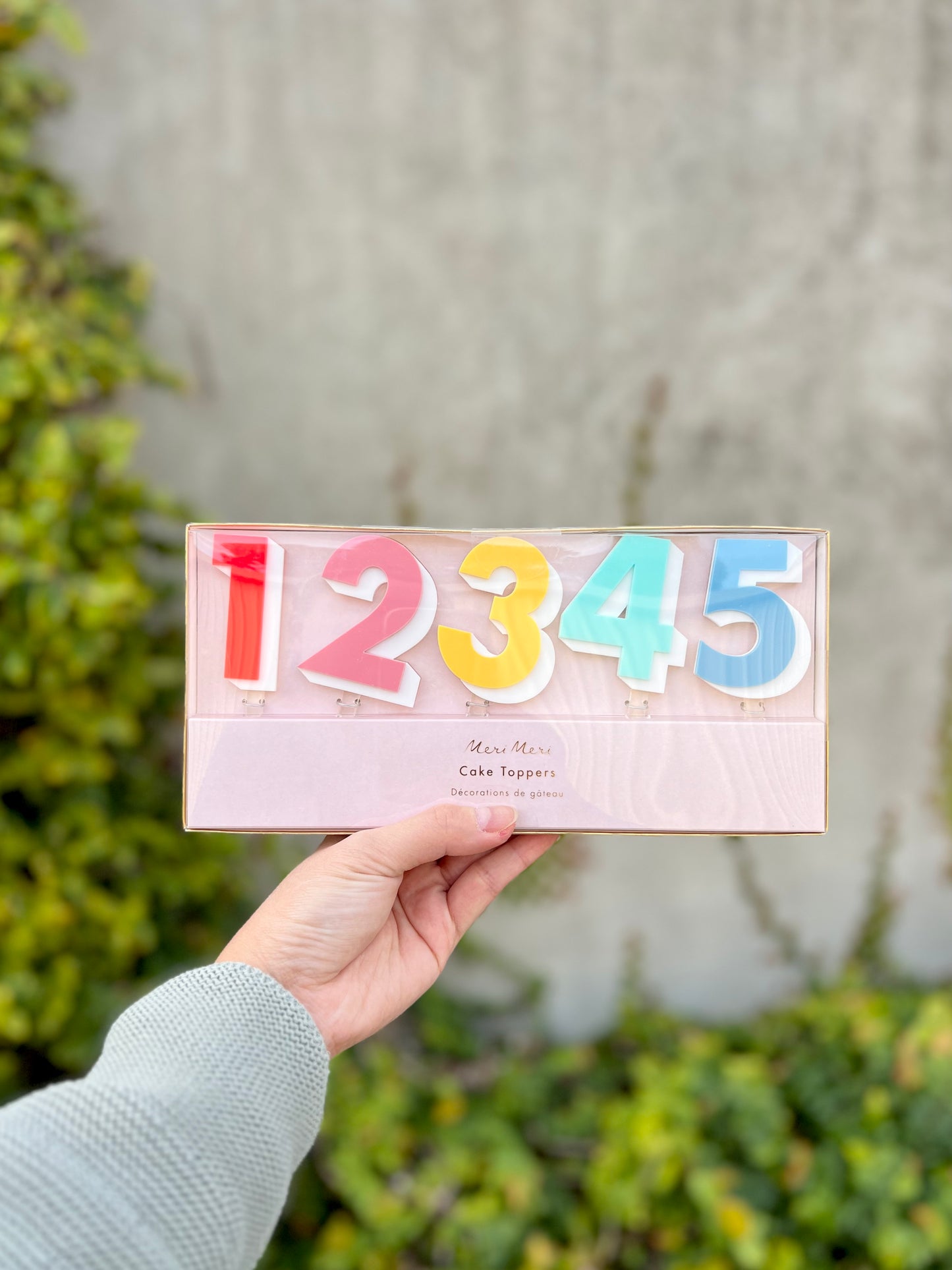 Reusable Birthday Cake Topper - Rainbow Number Acrylic Topper