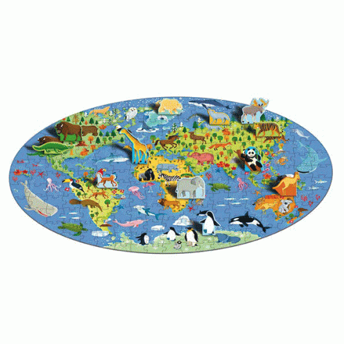 Book and 3D Puzzle Set - World of Animals