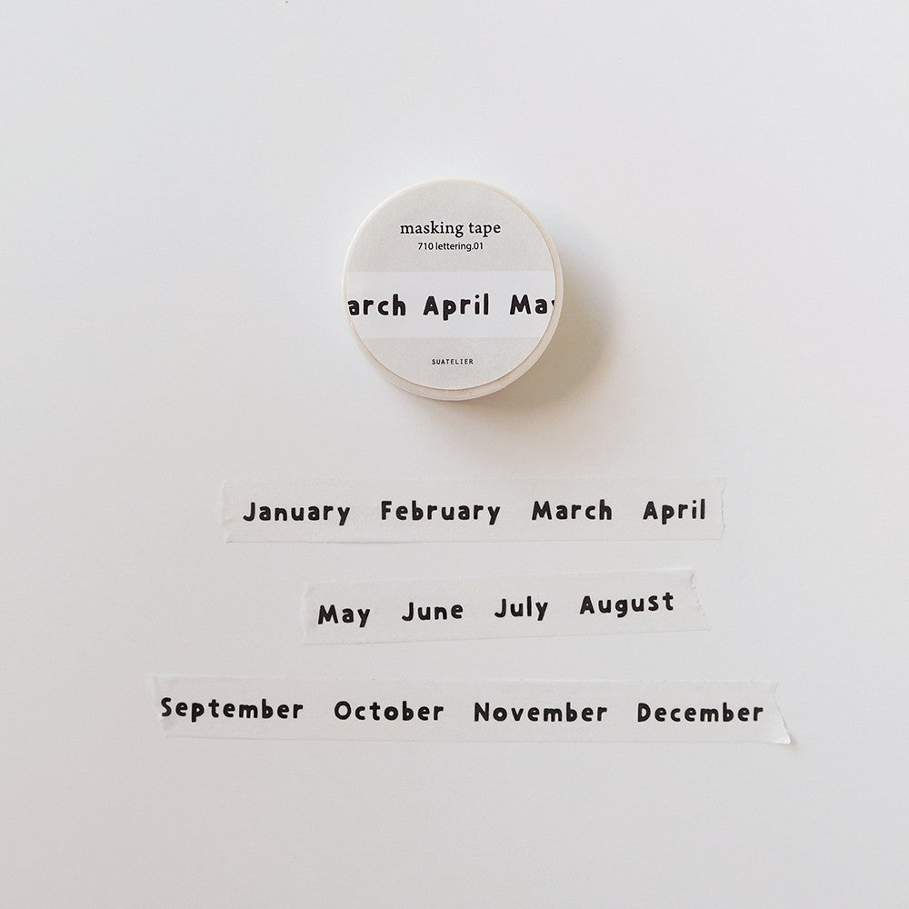 Washi Tapes (Masking Tape) / 1. Main Image / Suatelier_WashiTapes_710_lettering_(1000px).jpg