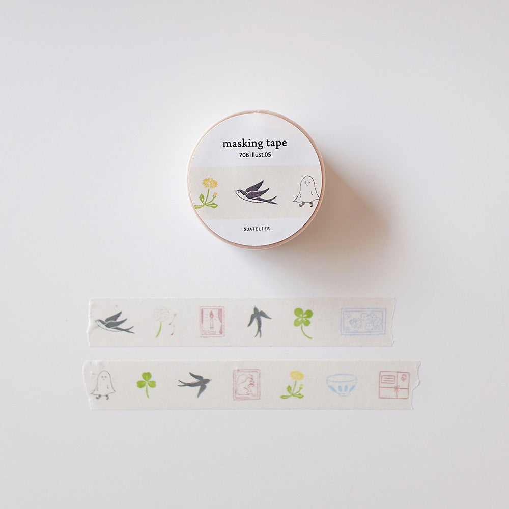 Washi Tapes (Masking Tape) / 1. Main Image / Suatelier_WashiTapes_708_illust.05_(1000px).jpg